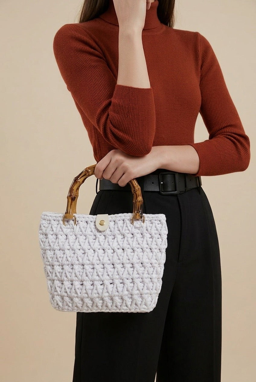 White handbag