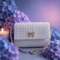 White shoulder bag small