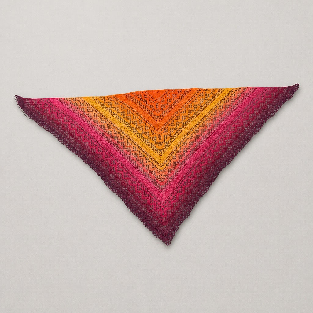 Shawl orange/purple