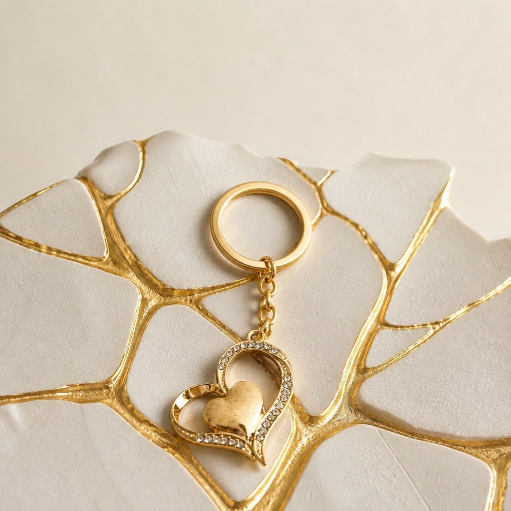 Love heart key chain